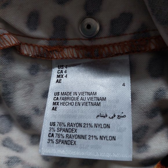 INC Women's Size 4 Mid-Rise Pull-On Leopard Print Core Compression Shorts NWT - Picture 8 of 9